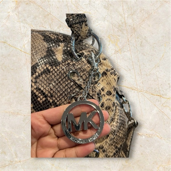 Michael Michael Kors Kenton Python Embossed Leather Large Satchel NWT MSRP $498 - Picture 5 of 15